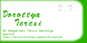 dorottya tercsi business card